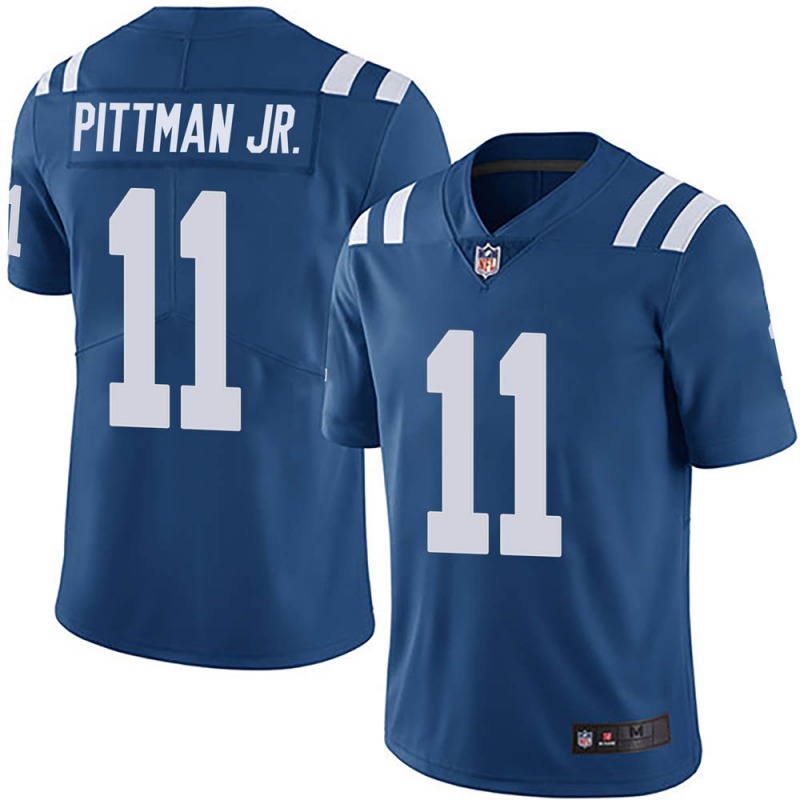 Men's Indianapolis Colts #11 Michael Pittman Jr. Blue Vapor Untouchable Limited Stitched NFL Jersey